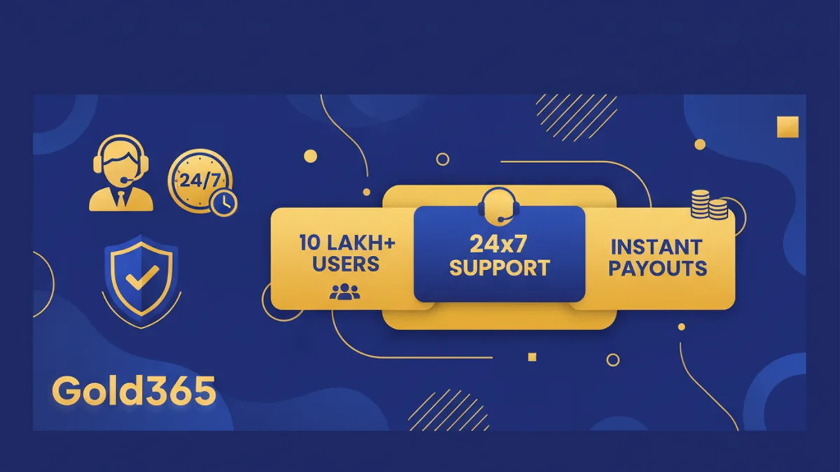 Gold365 support team and platform stats showing trusted online gaming service for India