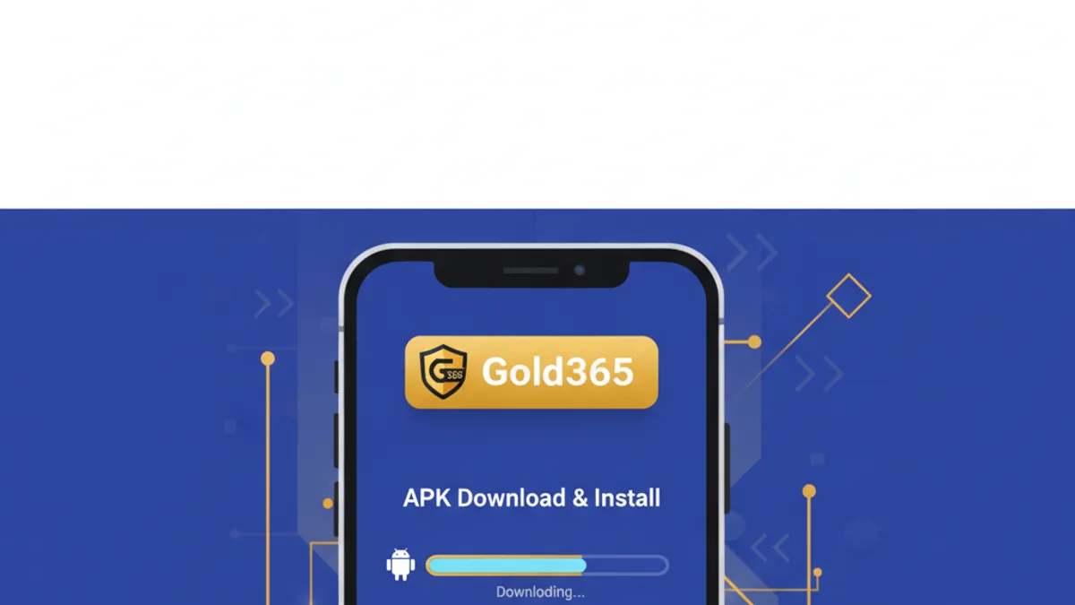 Gold365 app download screen showing Android APK install for Indian players