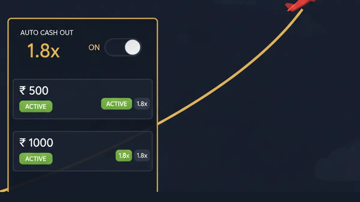 Auto cashout settings panel on Gold365 Aviator with two-bet strategy for Indian players