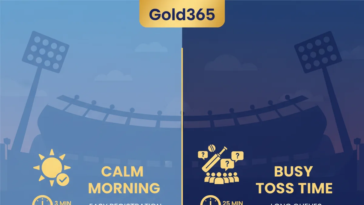 Gold365 new ID sign up rush during IPL season in India with toss time queue timings